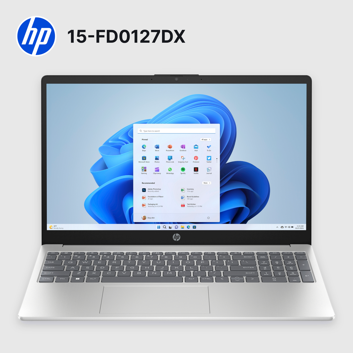 Laptop HP 15-FD0127DX Core 7-150U 16GB 512GB SSD 15.6" (B4HN8UA#ABA)
